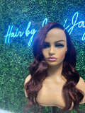 13x4 HD FRONTAL WIG (burgundy) 20"